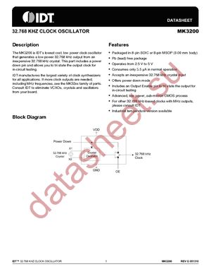 MK3200SI datasheet  